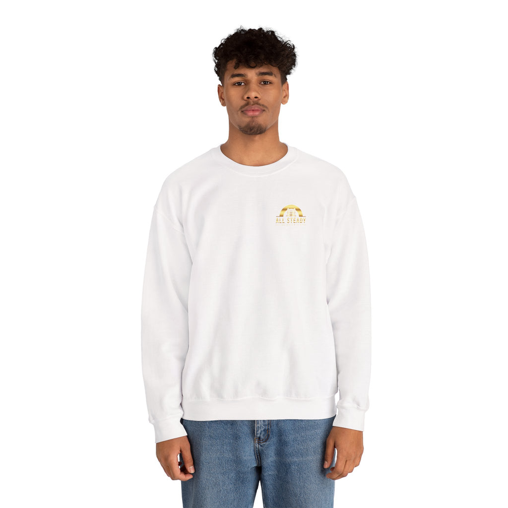 Crewneck Sweatshirt — Little Golden Rainbow "Be Kind" Chest Print