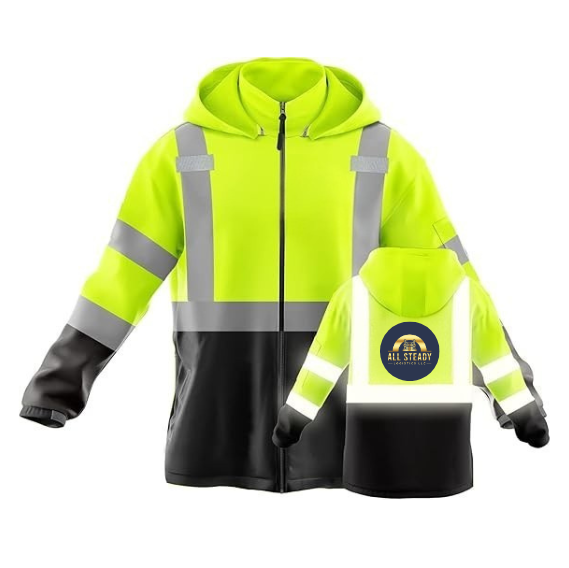 Hi-Vis Safety Jackets ASL Logo High Visibility Windbreaker Team Work Uniform