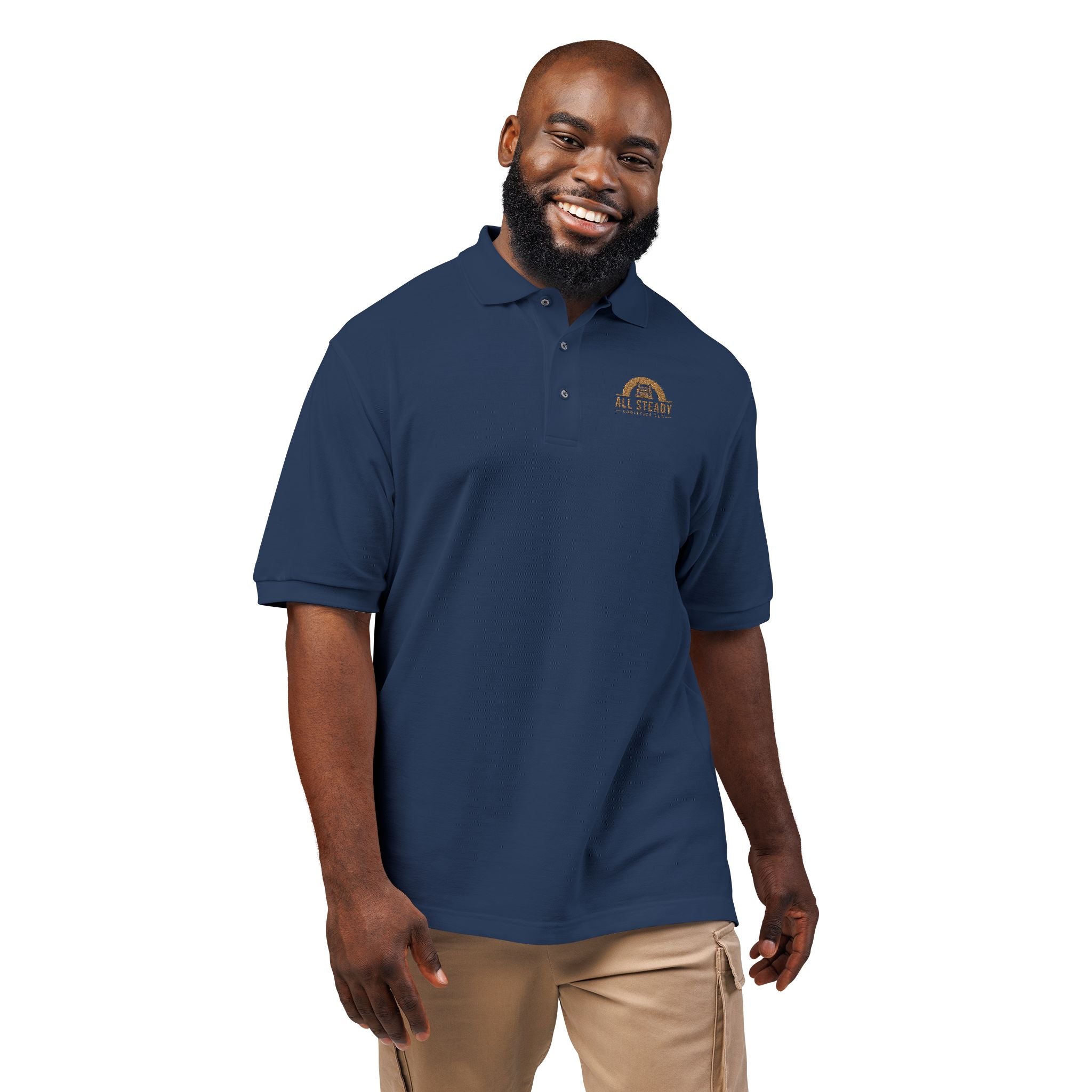 Embroidered Golden Sunrise Polo Shirt