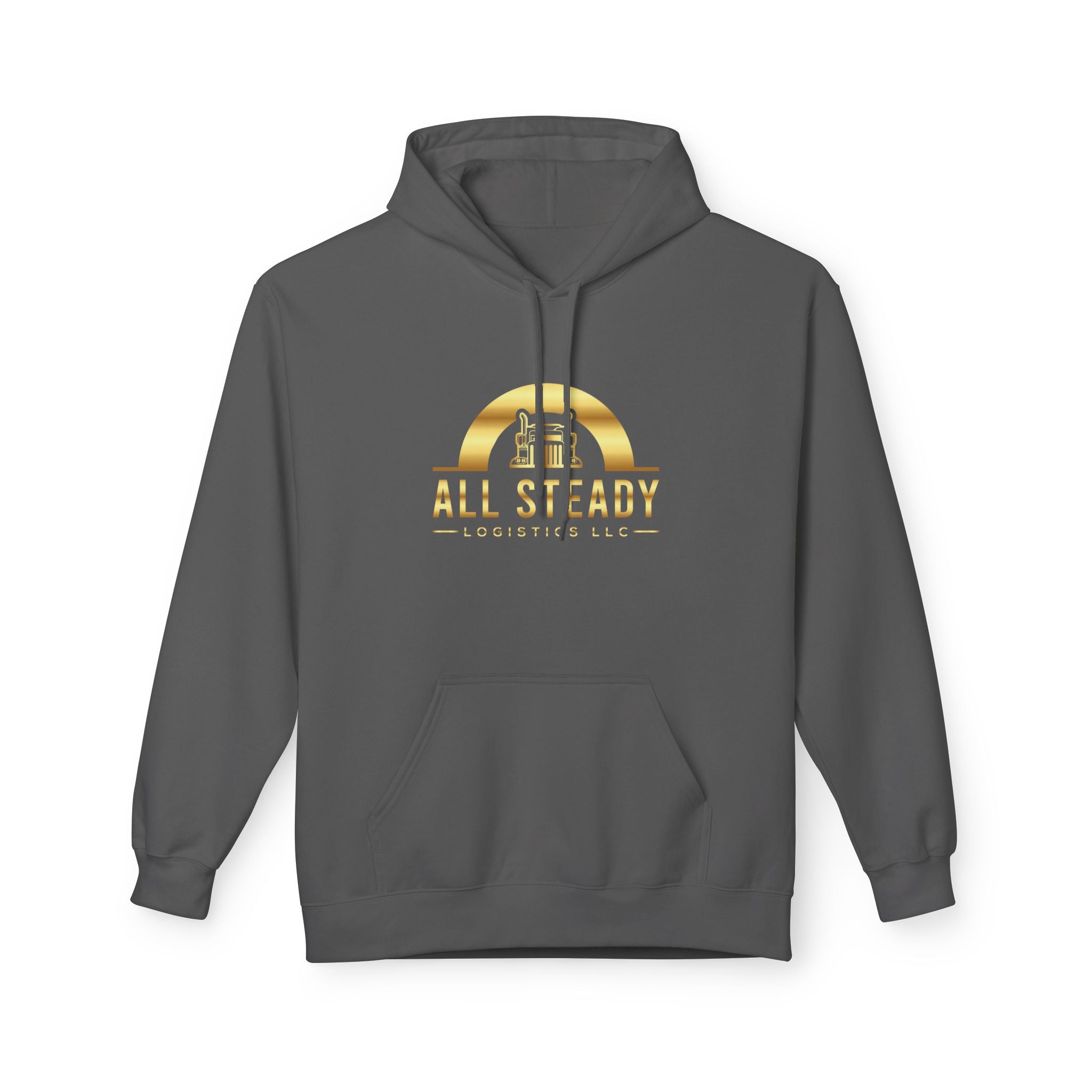 All Steady Logistics Hoodie — Gold Logo Pullover