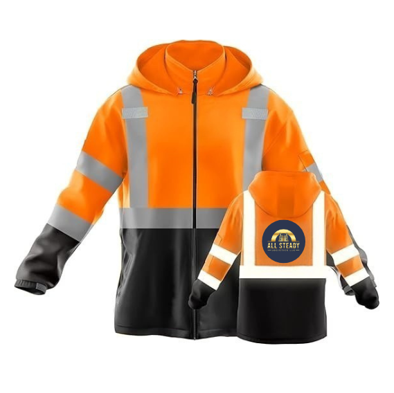Hi-Vis Safety Jackets ASL Logo High Visibility Windbreaker Team Work Uniform