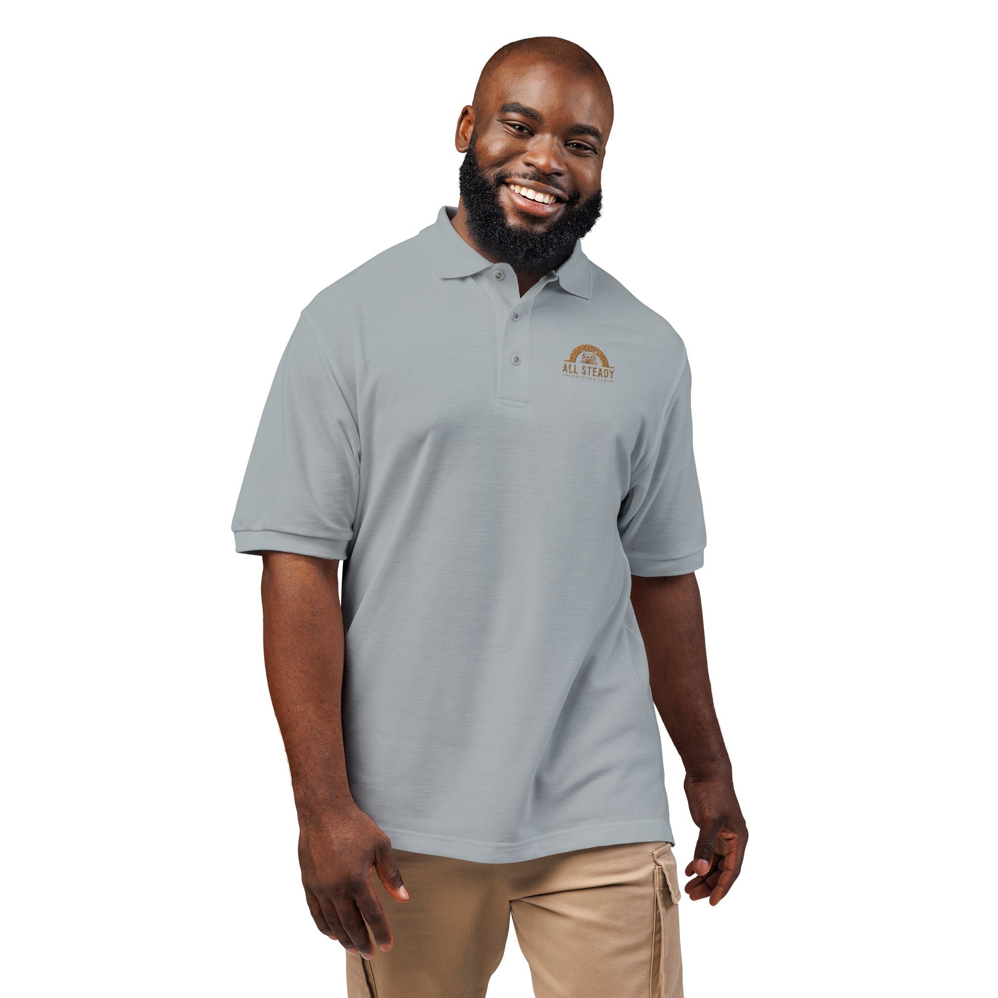 Embroidered Golden Sunrise Polo Shirt