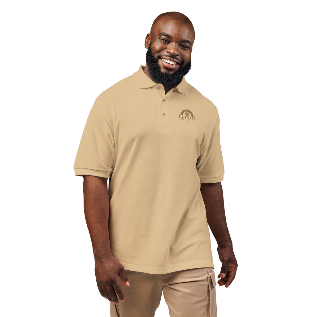 Embroidered Golden Sunrise Polo Shirt