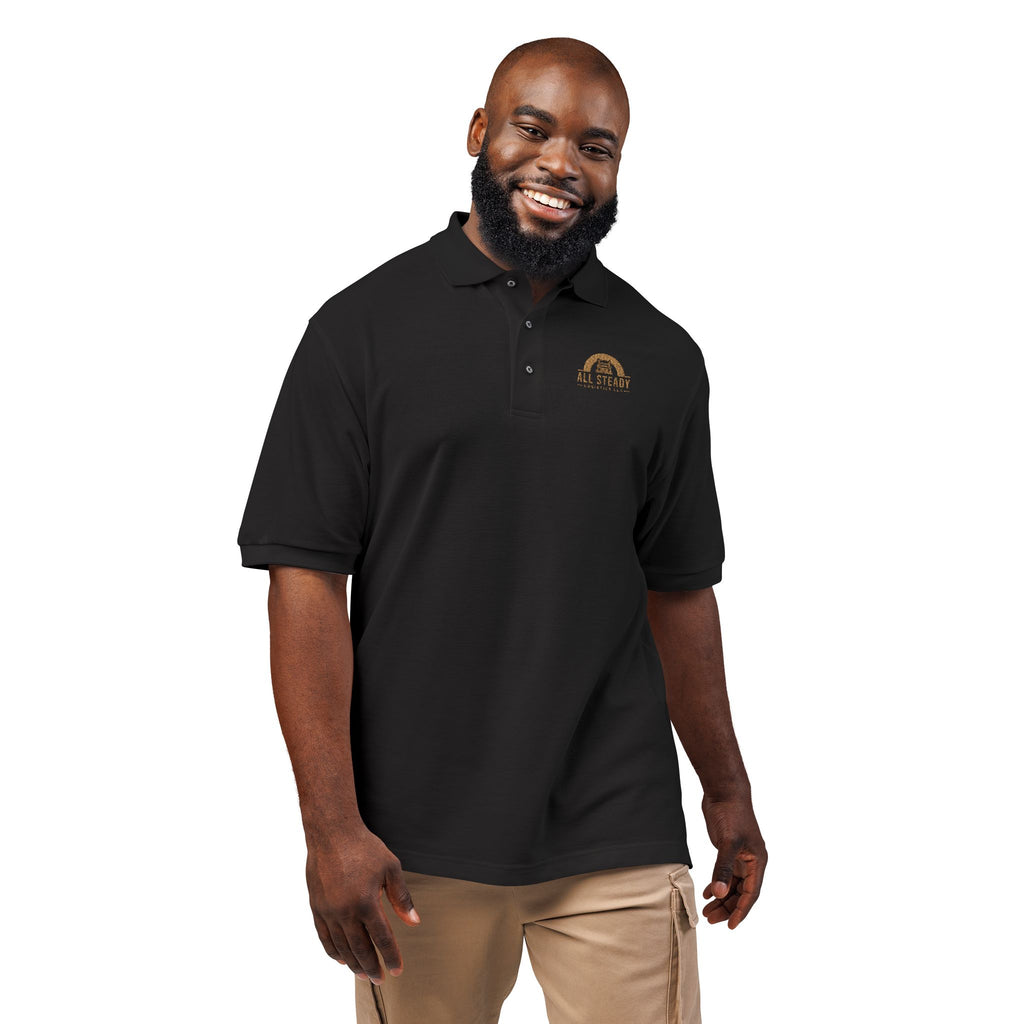 Embroidered Golden Sunrise Polo Shirt