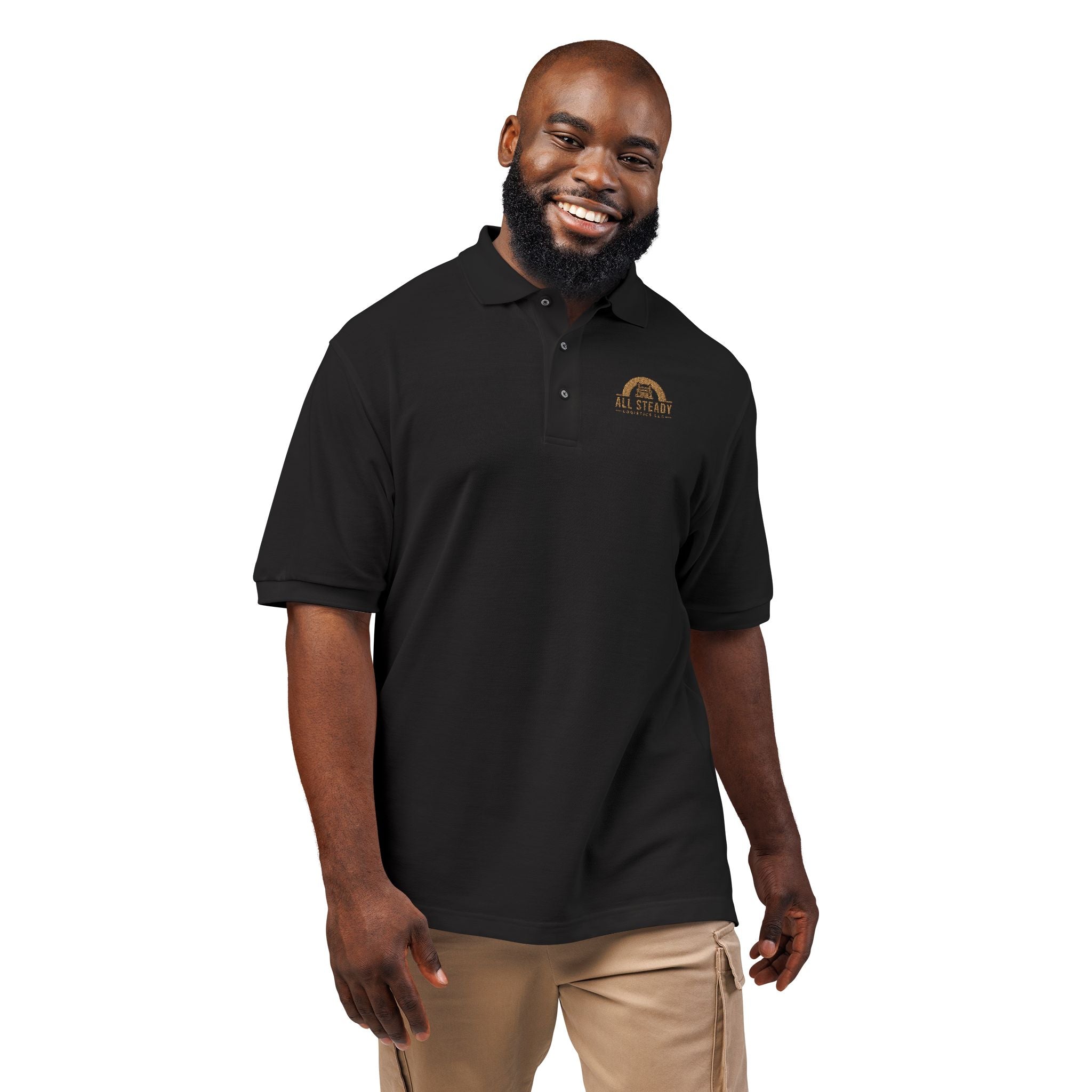 Embroidered Golden Sunrise Polo Shirt