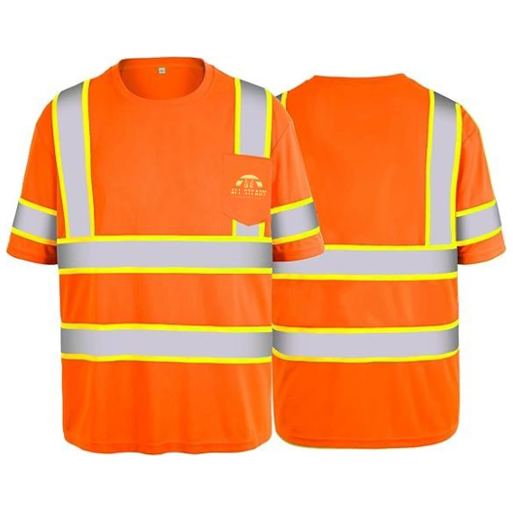 Reflective T-Shirt with ASL logo Safety Work Shirts for Men