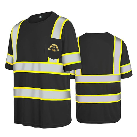 Reflective T-Shirt with ASL logo Safety Work Shirts for Men