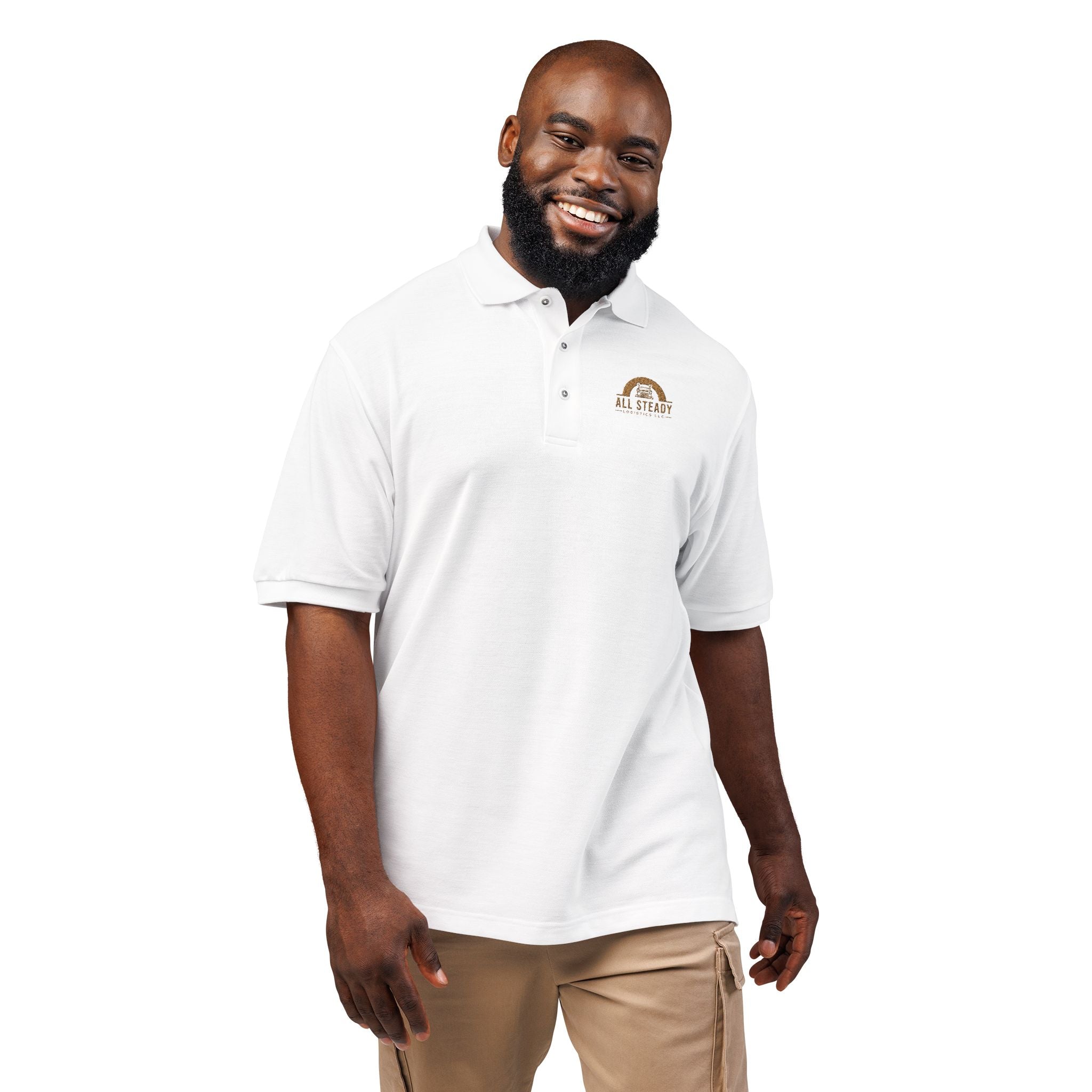 Embroidered Golden Sunrise Polo Shirt